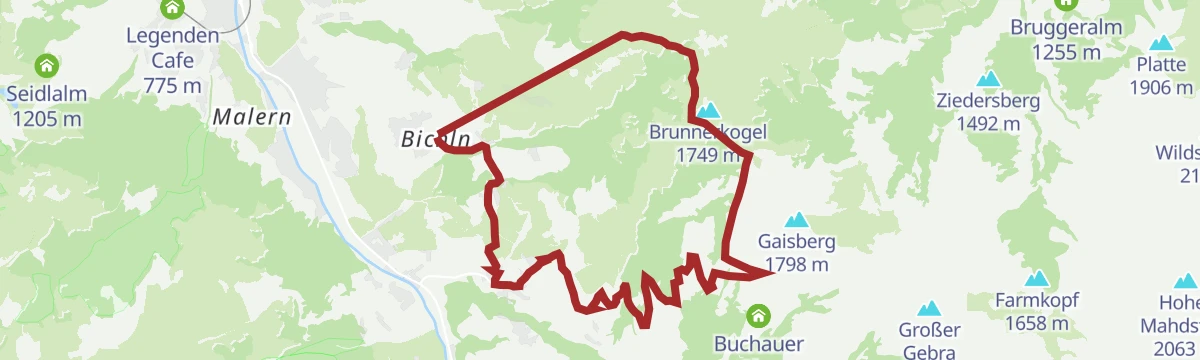 Route map: Kulinarische Höhenwanderung - Die 3-Gänge-Tour